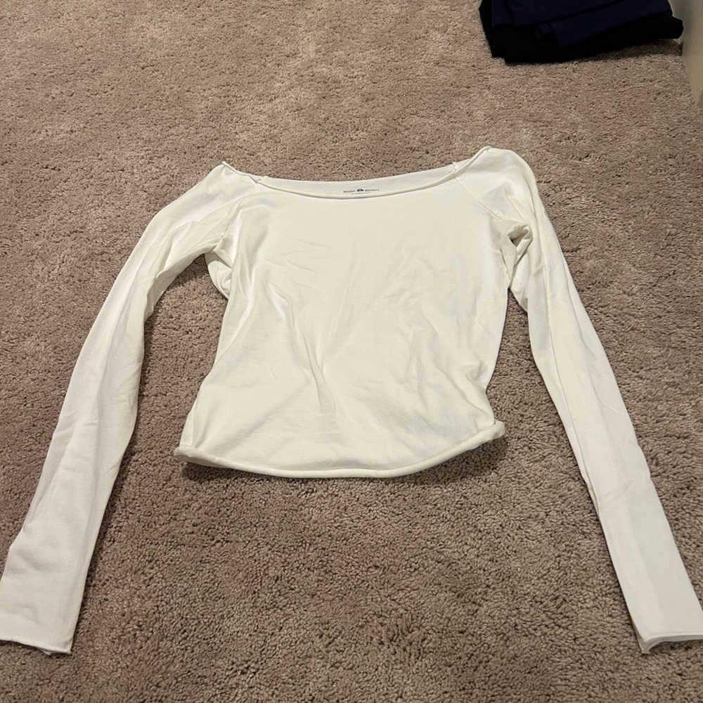 Brandy Melville White Long Sleeve Top
